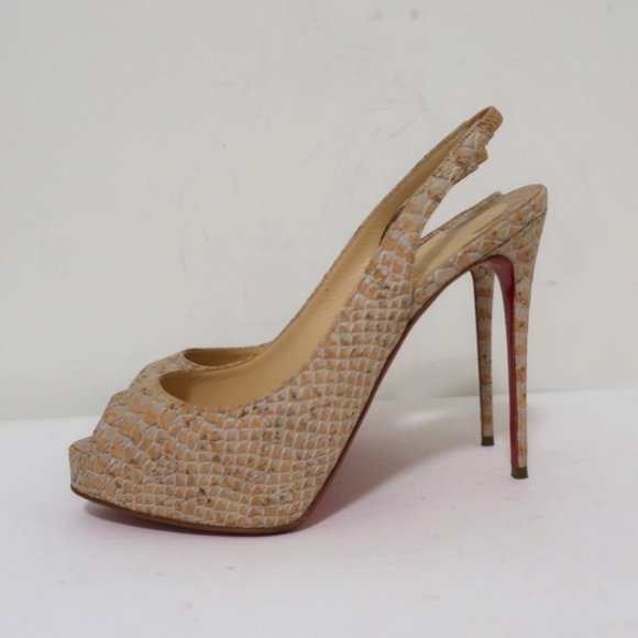 Christian Louboutin No Prive 120 Cork Size 36.5 - Picture 5 of 11
